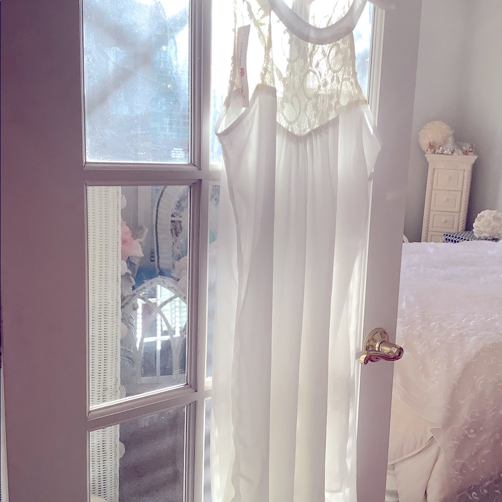 Beautiful white lace  top dress